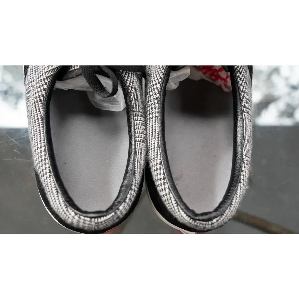 New Vans Era Black White Plaid Skate Shoes Men Size 10.5 / Womens‎ 12